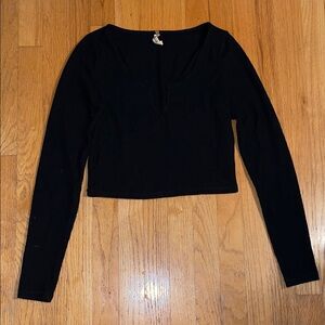 La Hearts Black Long Sleeve Top
